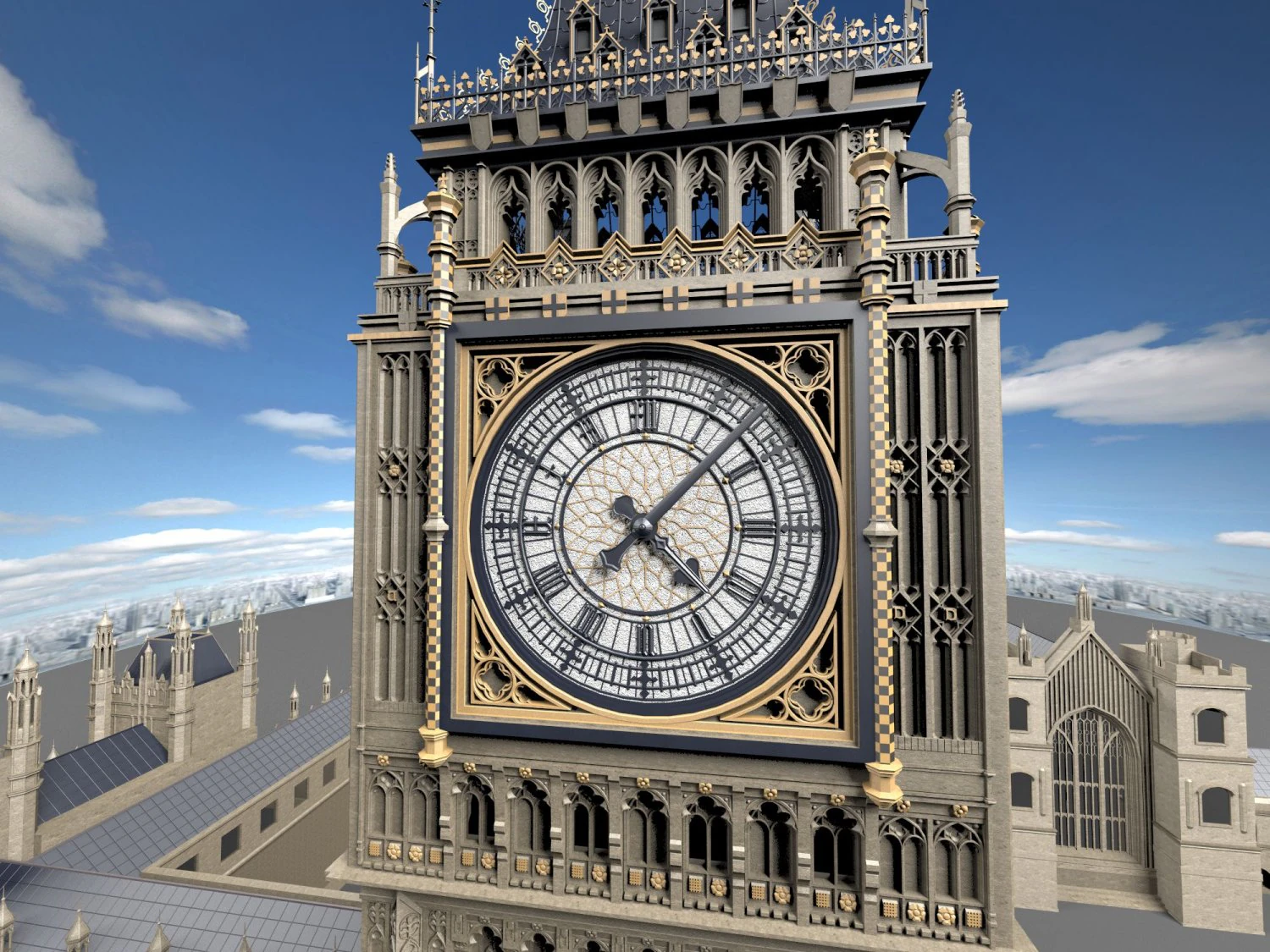Big Ben London 3D Model .c4d .max .obj .3ds .fbx .stl .blend 