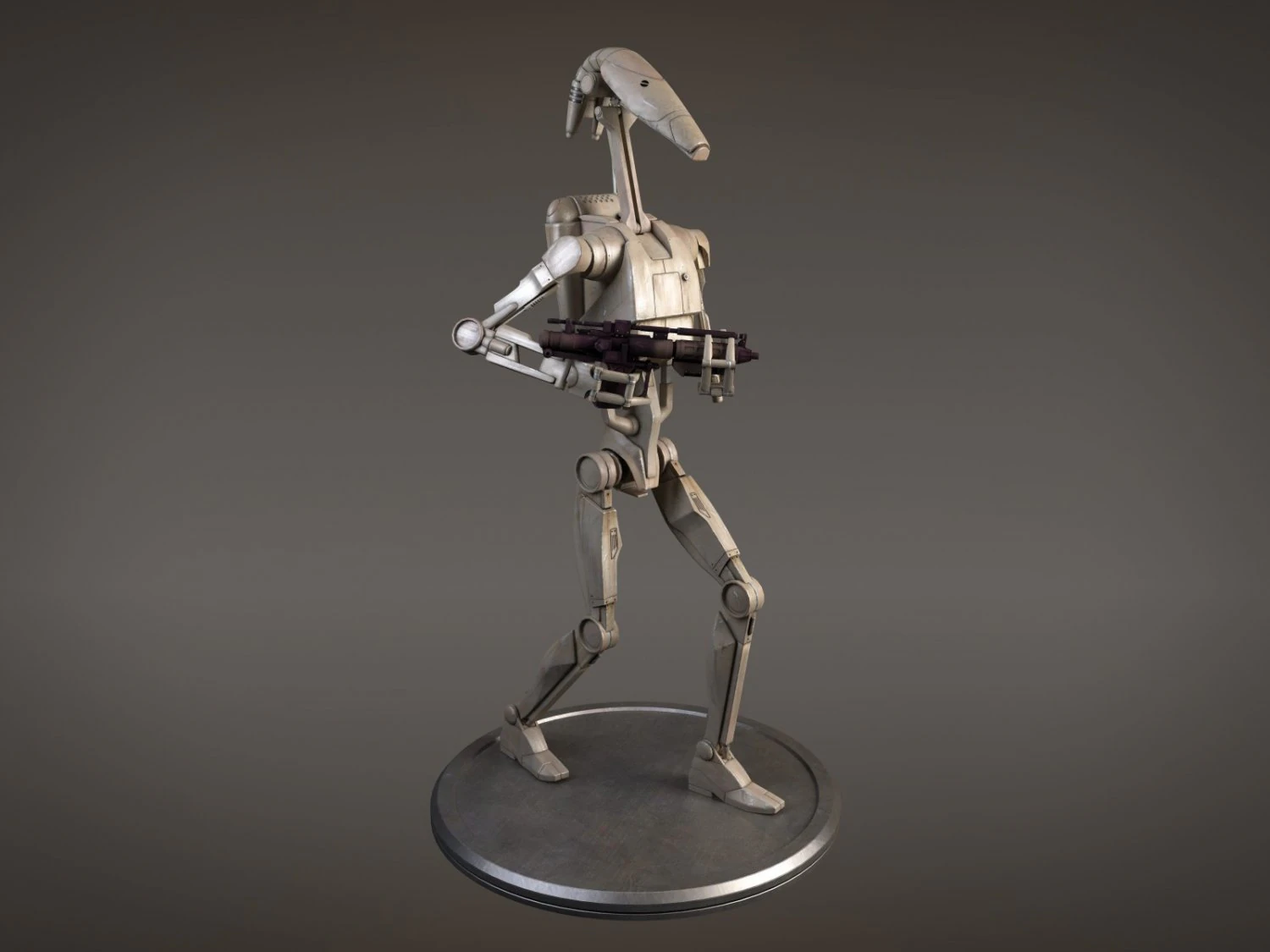 Star Wars Battle Droid Rigged for maya 3D Model .c4d .max .obj .3ds .fbx .stl .blend 
