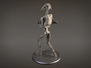 Star Wars Battle Droid Rigged for maya 3D Model