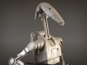Star Wars Battle Droid Rigged for maya 3D Model