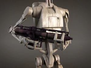 Star Wars Battle Droid Rigged for maya 3D Model