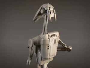 Star Wars Battle Droid Rigged for maya 3D Model