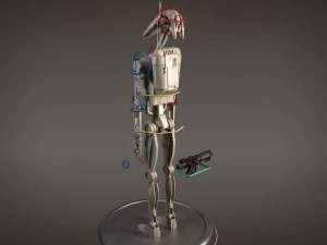 Star Wars Battle Droid Rigged for maya 3D Model