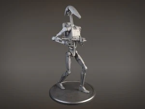 Star Wars Battle Droid Rigged for maya 3D Model