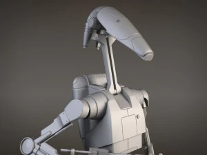 Star Wars Battle Droid Rigged for maya 3D Model