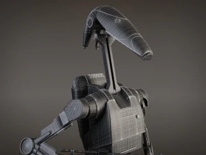 Star Wars Battle Droid Rigged for maya 3D Model