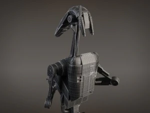 Star Wars Battle Droid Rigged for maya 3D Model