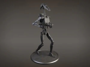 Star Wars Battle Droid Rigged for maya 3D Model