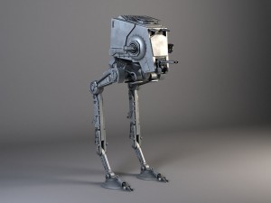 Star Wars AT-ST Rigged for maya Model 3D