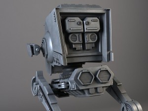 Star Wars AT-ST Rigged for maya 3D Model