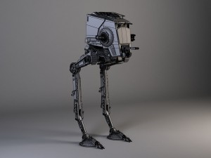 Star Wars AT-ST Rigged for maya 3D Model