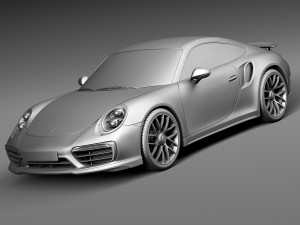 Porsche 911 Turbo S Coupe 2016 Modello 3D