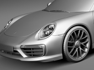 Porsche 911 Turbo S Coupe 2016 Modello 3D