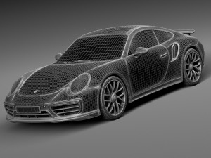 Porsche 911 Turbo S Coupe 2016 Modello 3D