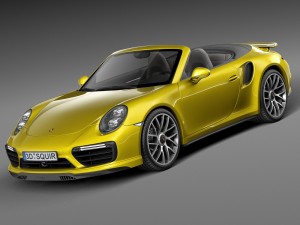 Porsche 911 Turbo S Convertible 2016 Modèle 3D