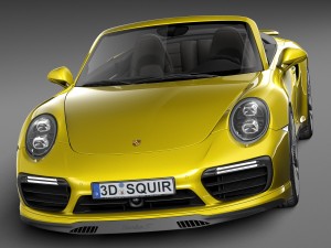 Porsche 911 Turbo S Convertible 2016 3D Model