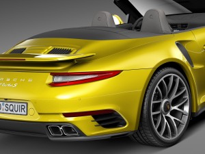 Porsche 911 Turbo S Convertible 2016 3D Model