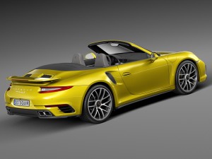 Porsche 911 Turbo S Convertible 2016 3D Model