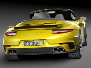 Porsche 911 Turbo S Convertible 2016 3D Model