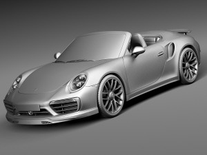 Porsche 911 Turbo S Convertible 2016 3D Model
