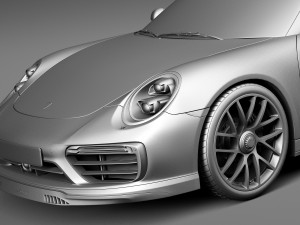 Porsche 911 Turbo S Convertible 2016 3D Model