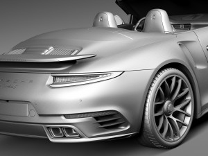 Porsche 911 Turbo S Convertible 2016 3D Model