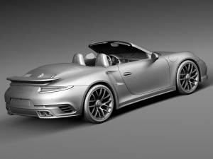 Porsche 911 Turbo S Convertible 2016 3D Model