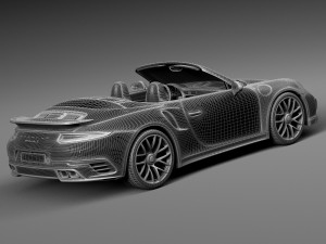 Porsche 911 Turbo S Convertible 2016 3D Model