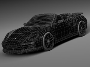 Porsche 911 Turbo S Convertible 2016 3D Model