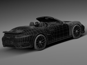 Porsche 911 Turbo S Convertible 2016 3D Model