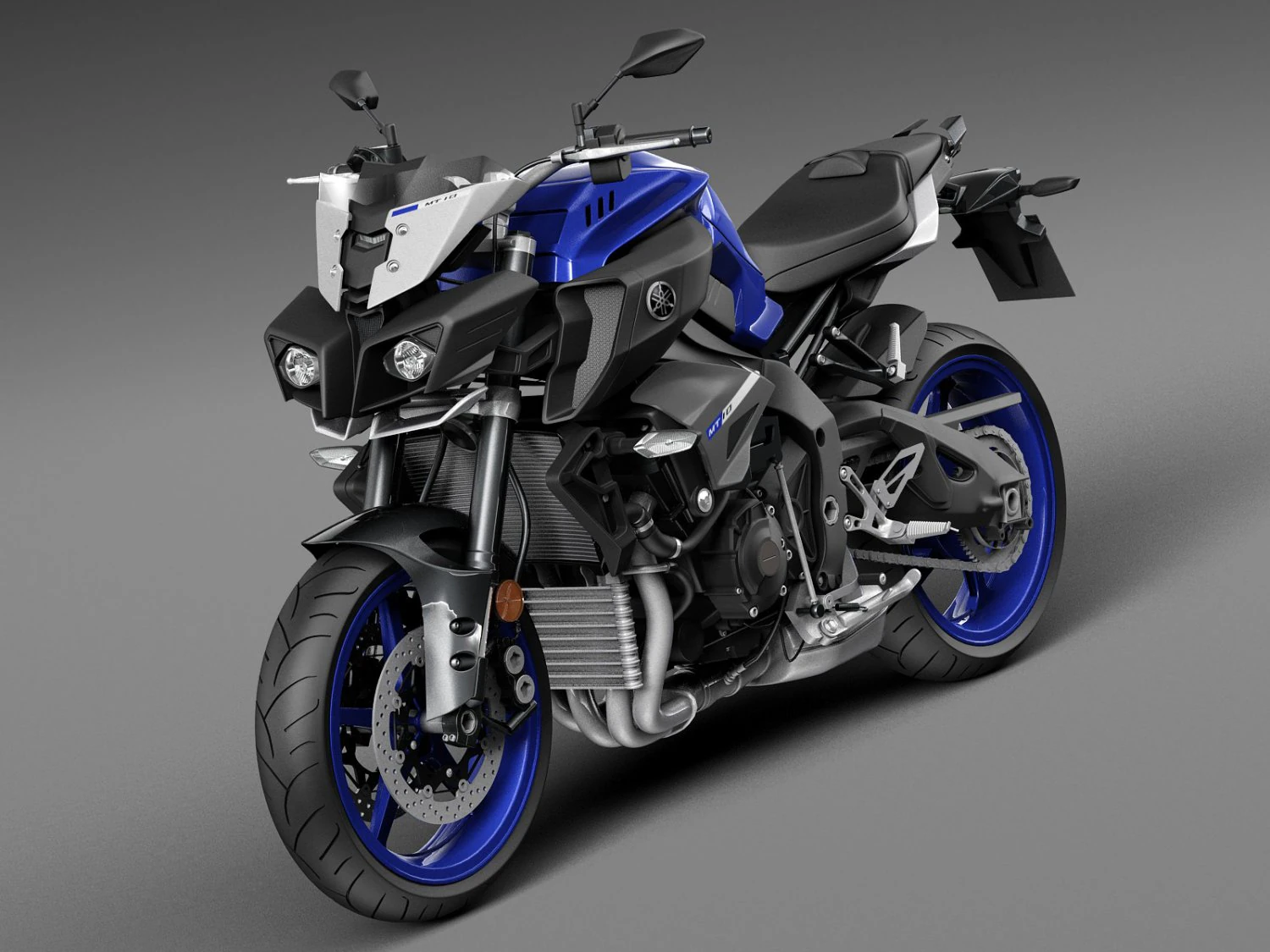 Yamaha MT-10 2016 3D Model .c4d .max .obj .3ds .fbx .stl .blend 
