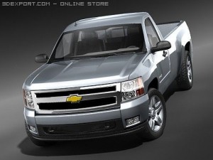 Chevrolet Silverado Regularcab 3D-Modell