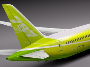 Boeing 787 Dreamliner Green Lemon 3D मॉडल