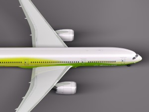 Boeing 787 Dreamliner Green Lemon 3D मॉडल