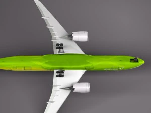 Boeing 787 Dreamliner Green Lemon 3D Model