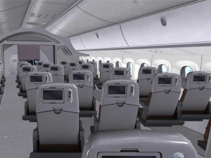 Boeing 787 Dreamliner Green Lemon 3D Model