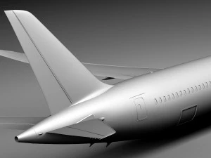 Boeing 787 Dreamliner Green Lemon 3D Model