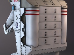 NASA Astronaut with MMU Backpack rigged for maya Model 3D