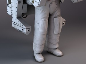 NASA Astronaut with MMU Backpack rigged for maya Model 3D