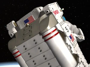 NASA Astronaut with MMU Backpack rigged for maya 3D Model
