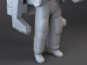 NASA Astronaut with MMU Backpack rigged for maya Model 3D