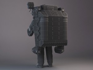 NASA Astronaut with MMU Backpack rigged for maya Model 3D
