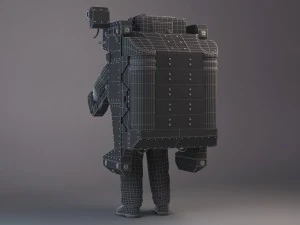 NASA Astronaut with MMU Backpack rigged for maya 3D Model