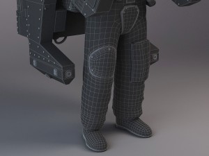 NASA Astronaut with MMU Backpack rigged for maya Model 3D