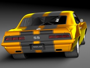 Chevrolet Camaro SS 1969 Street Rod 3D Model