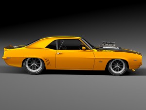 Chevrolet Camaro SS 1969 Street Rod 3D Model
