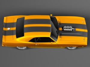 Chevrolet Camaro SS 1969 Street Rod 3D Model