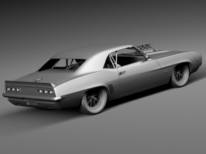 Chevrolet Camaro SS 1969 Street Rod 3D Model