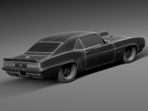 Chevrolet Camaro SS 1969 Street Rod 3D Model