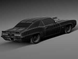 Chevrolet Camaro SS 1969 Street Rod 3D Model
